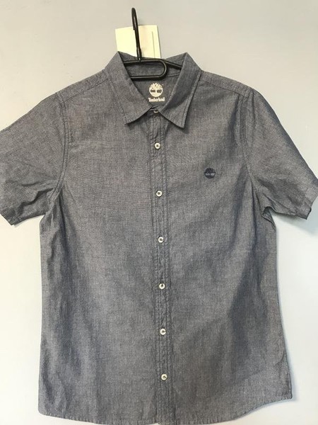 Men Timberland Shirt Grey Polyester 36 / S