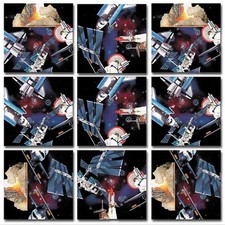 b. dazzle Scramble Squares Space Shuttle Puzzle 9 Piece 