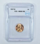 1937-D Lincoln Wheat Cent MS65 RD ICG *1497