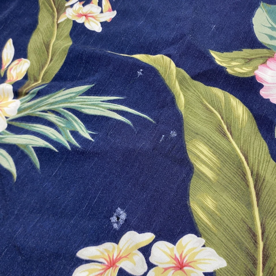 Camisa Iolani Para Hombres XL Azul Marino Aloha Campamento Hawaiano Hecha en Hawaii Estampado Floral Foto 3 de 4