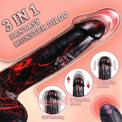 High Quality Thrusting 10 with Vibrate and Rotating Modes Realistic for Women