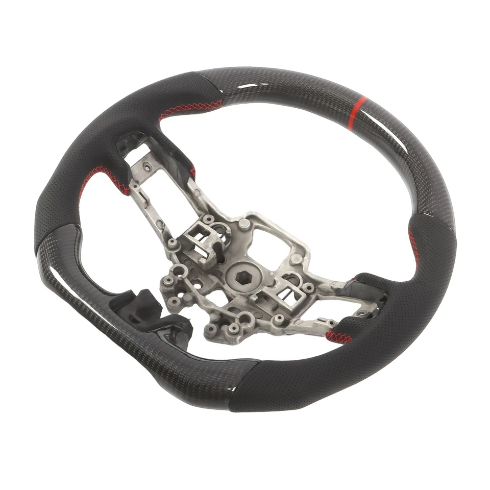 For Ford Mustang EcoBoost GT 2018 2019-2023 Real Carbon Fiber Steering Wheel - Image 4 of 4