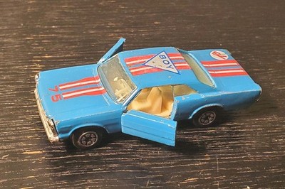 Vintage Yatming #1075 Blue 1966 Ford Galaxie 500XL 1/64 Diecast