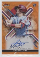 2022 Topps Finest Orange Wave Refractor 1/25 Luke Williams #FA-LW Auto z5b