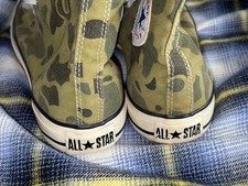 converse all star high top Camo Canvas sneakers mens 10