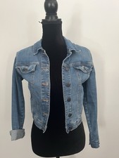 Old Navy Girls Size Youth XL 14 Denim Jean Jacket, Medium Blue Wash