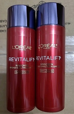 2 Pack L'Oreal Paris Revitalift Sunscreen Broad Spectrum SPF 20 Day Lotion 1.7