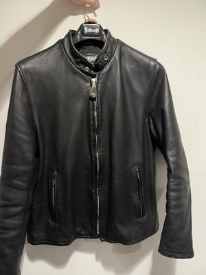 Schott 654VN Cafe Racer Black Leather Cowhide XL Made in USA