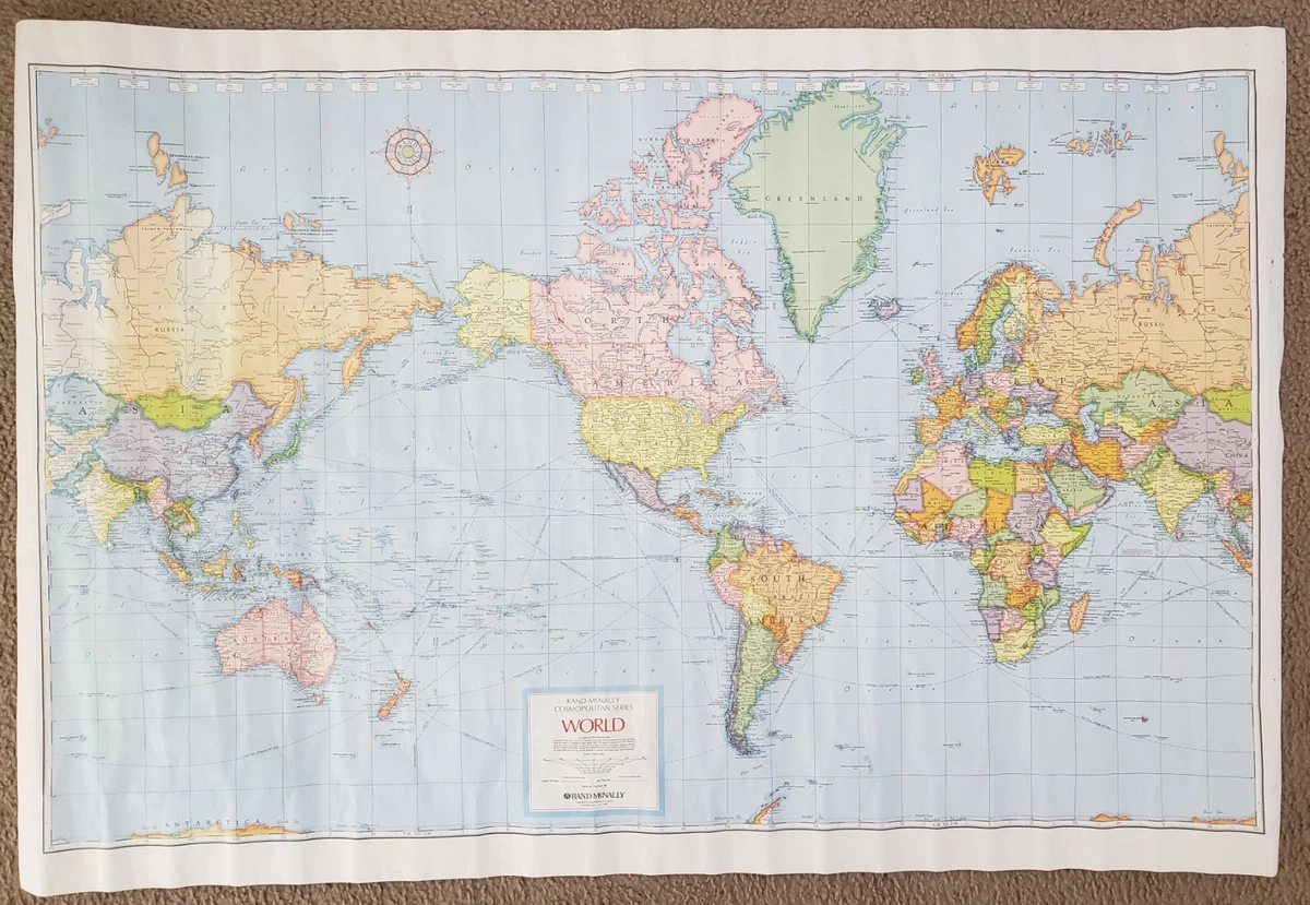 Rand McNally & Co. Vintage Original Antique World Maps & Atlases