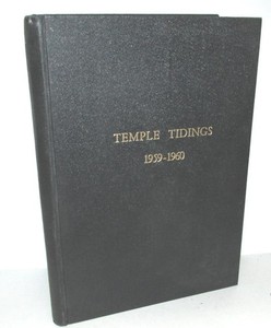 1959-1960 TEMPLE OHABEI SHALOM BROOKLINE MASS BOUND TIDINGS BULLETINS + NOTICES