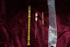 Flöte DDR 70er Jahre  Plaste + 2 Flötenreiniger