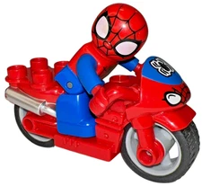 LEGO DUPLO Spider Man with Red Motorcycle Marvel Superhero Minifigure