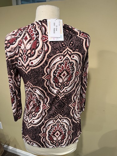 Camisa Blusa Lularoe Debra Paisley - Talla XXS - NUEVA CON ETIQUETAS - Imagen 3 de 4