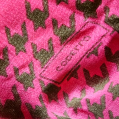 Codello NWT Scarf Shawl Wrap Women's One Size OS Pink & Dark Green Star 80x25" - Picture 4 of 6