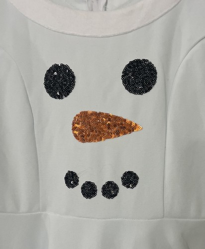 Vestido de muñeco de nieve Tipsy Elves para mujer - Disfraz de muñeco de nieve blanco Navidad talla M - Imagen 3 de 7