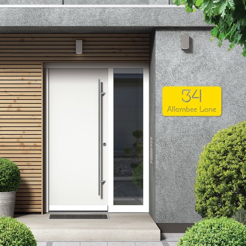 Custom House Number and Street Name Address 3mm 3D Acrylic Sign Plaque Gift - Picture 3 of 10
