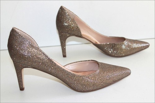 Riu Court Shoes Evening Shiny Golden 