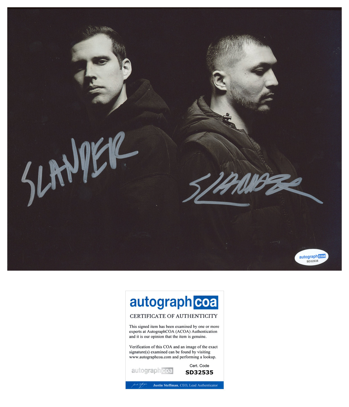 * Slander * 8x10 Photo * Derek Anderson & Scott Land * Acoa * 5