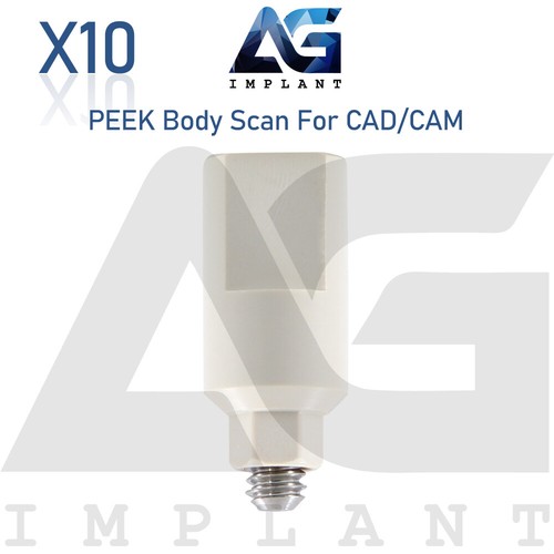 10 PEEK Body Scan For CAD/CAM Library 7mm Lab Dental Int Hexagon 2.42mm ...