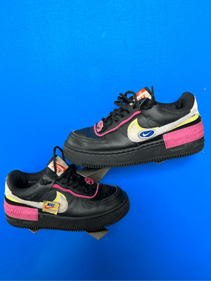 black pink and blue air forces
