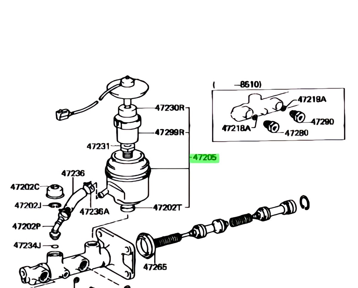 OEM TOYOTA GENUINE BRAKE MASTER CYLINDER LAND CRUISER 40, 60