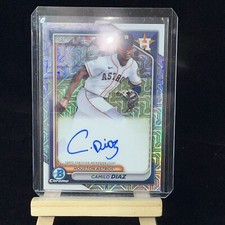 Camilo Diaz Chrome Mojo Auto 2024 Bowman - Mega Box Auto #BMA-CDI (AU, RC)