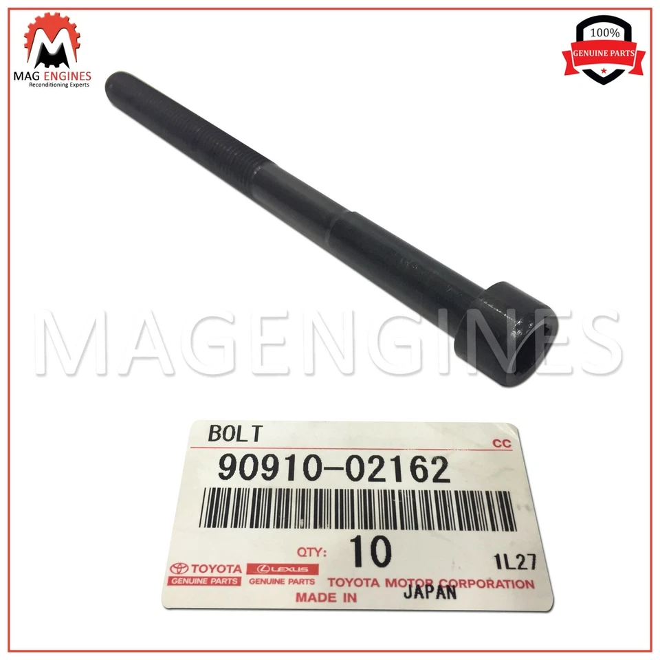90910-02162 JUEGO DE PERNOS DE CABEZA ORIGINALES OEM TOYOTA 1GR-FE 2GR-FE/FSE 3GR-FE 4GR-FSE Foto 4 de 4