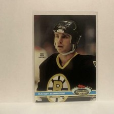 #119 Randy Burridge Washington Capitals 1991-92 Topps Stadium Club Hockey Card J