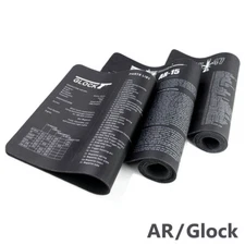 Gun Cleaning Mat Rifle Maintenance Bench Mat w/ Parts List for Glock AR 1911