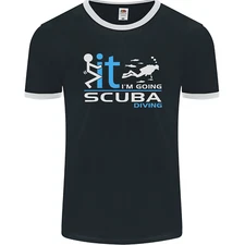 Fook It Im Going Scuba Diving Diver Funny Mens Ringer T-Shirt FotL