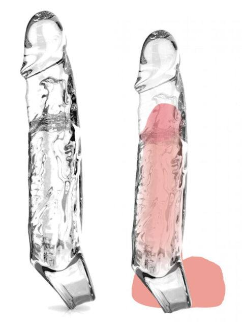 Manicotto prolunga per allungamento del pene Guaina fallica con anello testicoli