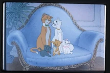 Aristocats Disney Animation Family Portrait with Kittens Original Transparency