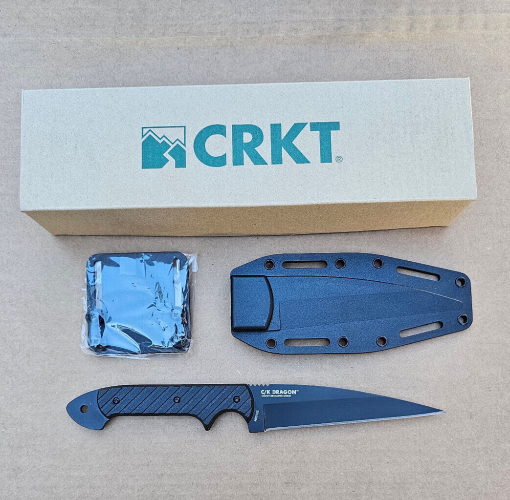 CRKT C/k Dragon Fixed Blade 9cr18mov Black G10 Full Tang Fighting