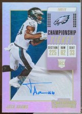 Josh Adams AU/49 Card 2018 Panini Contenders Championship Ticket #300 
