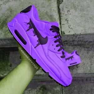 purple black shoes