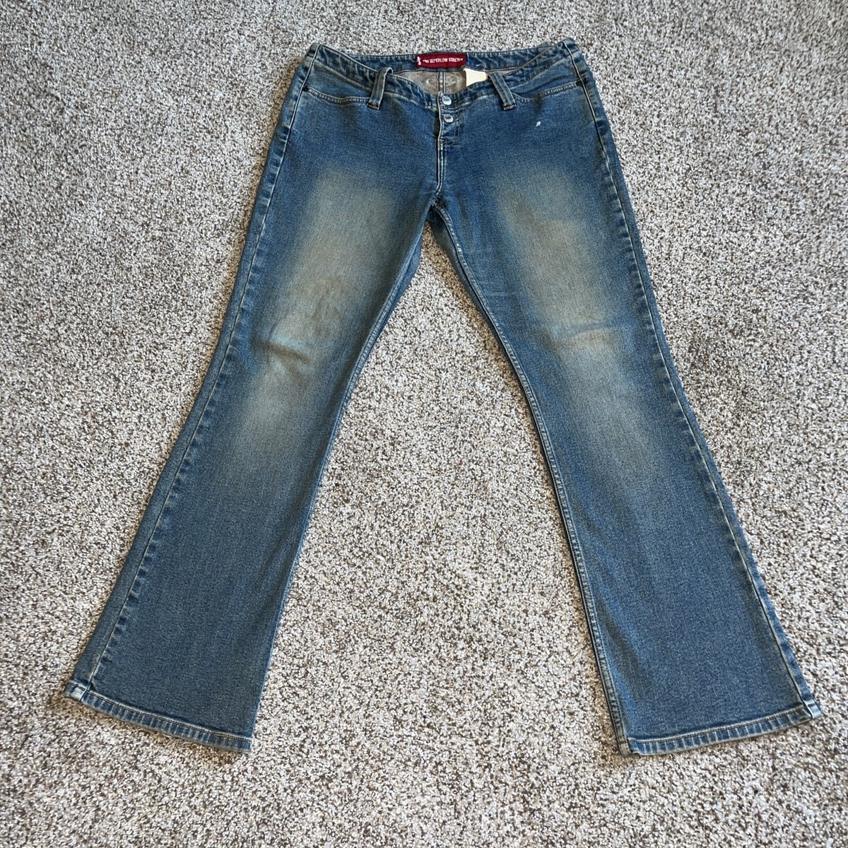 Levis 520 Jeans Womens 13 JR 32x31 Blue Vtg Too Superlow Stretch