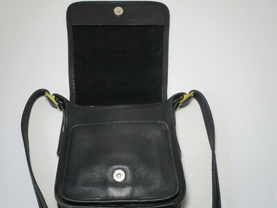 Vintage COACH Legacy Studio Flap Purse Cross Body Bag Black