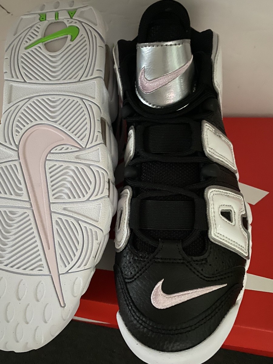 Nike Women's Air More Uptempo Summit White Black Metallic Green