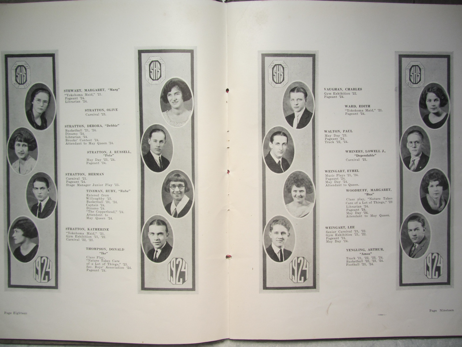 1924 THE QUAKER Salem High School Yearbook Salem Ohio OH eBay