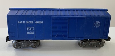 Marx Train - O Gauge - 467110 B&O Box Car w/ Knuckle Couplers - Blue | eBay