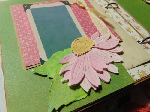 Handmade Mini Scrapbook Photo Album ocbrandy gift keepsake Altenew flower retro - Picture 21 of 23