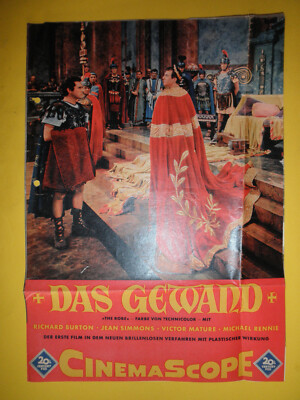 Das Gewand / Richard Burton, Jean Simmons / EA-Handzettel 1953