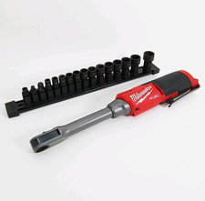 Milwaukee Fuel Ratcheting Air Ratchet Wrench With Socket Set