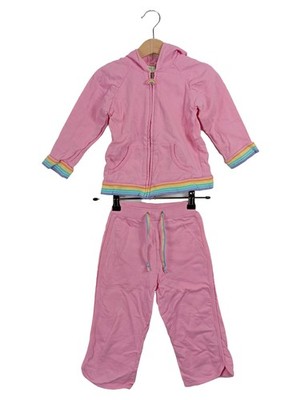 CIRCO Mädchen Jogginganzug Pink Gr. 92 (24M) Baumwolle Regenbogen