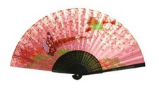 Tsune Ito Kyoto Fan Maiko Hand-painted Satin 29cm Decorative Used