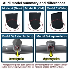 1080p Dash Cam Auto Fronte/retro Aspetto OEM Adatta per Audi (modello A) - Miniatura 2