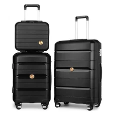 3 Pieces Luggage Set(14/20/24) PP Lightweight 4 Double 360 Degrees Mute Spinn...