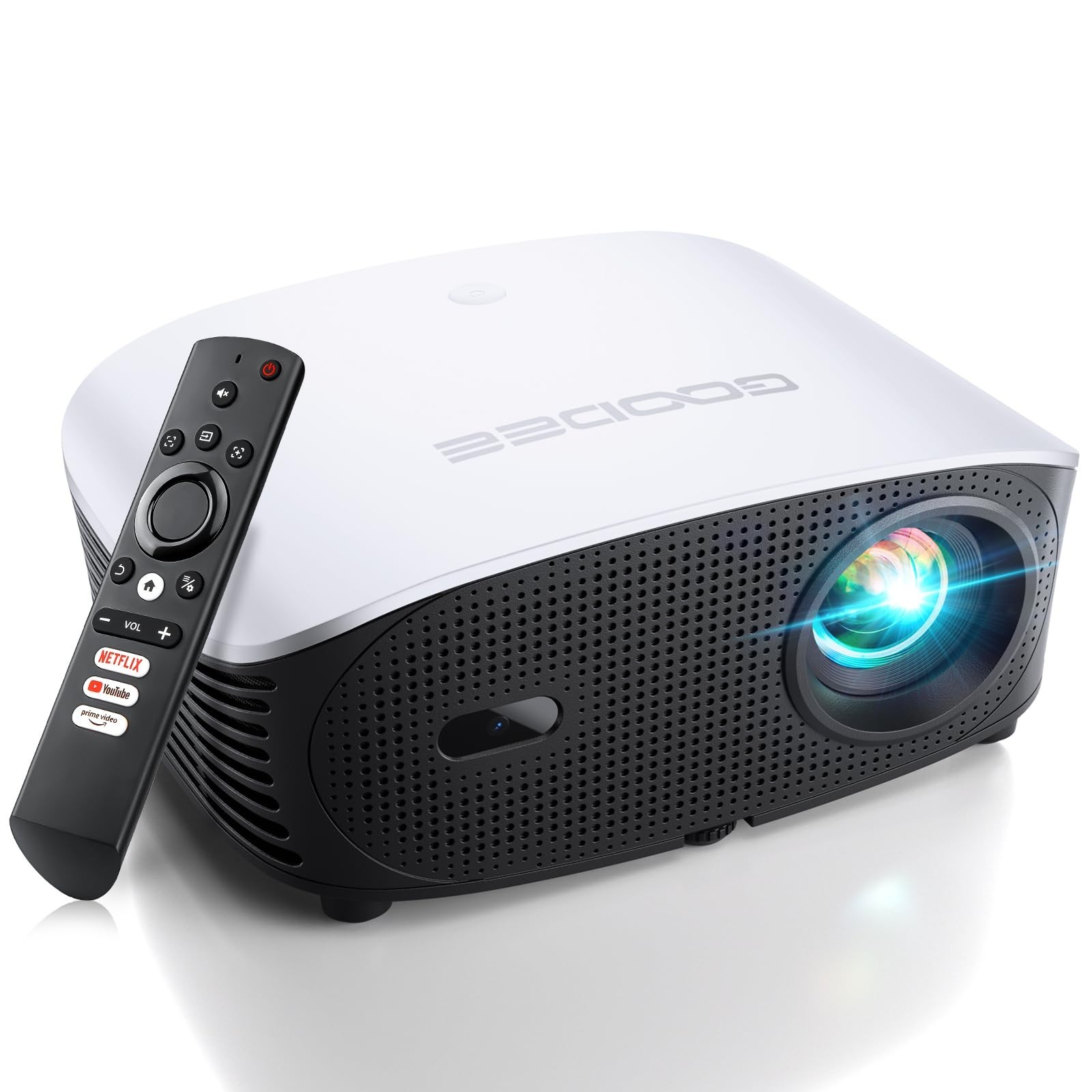 GooDee 4K Smart Projector with 5G WiFi and Bluetooth, Built-