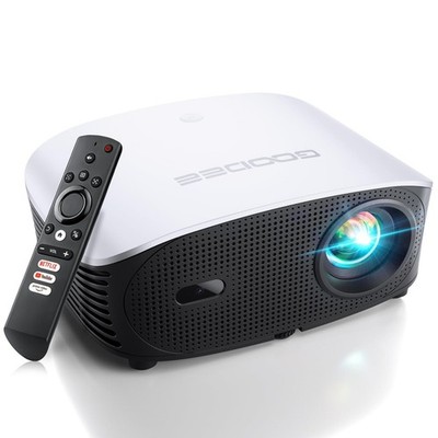 GooDee 4K Smart Projector with 5G WiFi and Bluetooth, Built-in Streaming Apps...