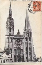 Postcard Chartres (28) - The Cathedral, West Facade (1917)